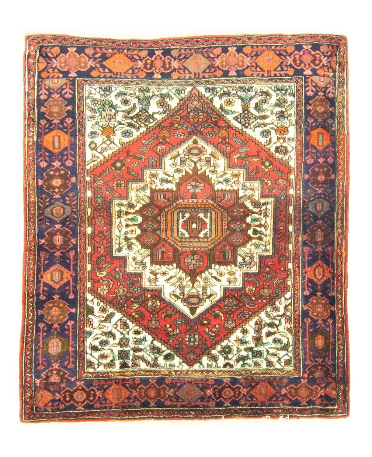 Alfombra persa - Nómada - 149 x 119 cm - naranja