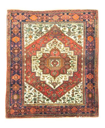 Tapis persan - Nomadic - 149 x 119 cm - orange