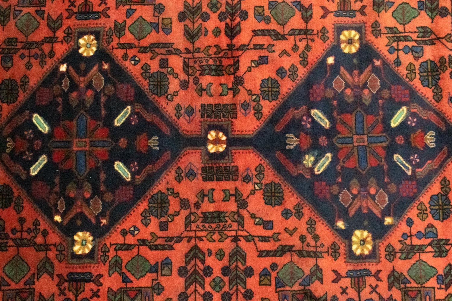 Tapis persan - Nomadic - 222 x 154 cm - orange