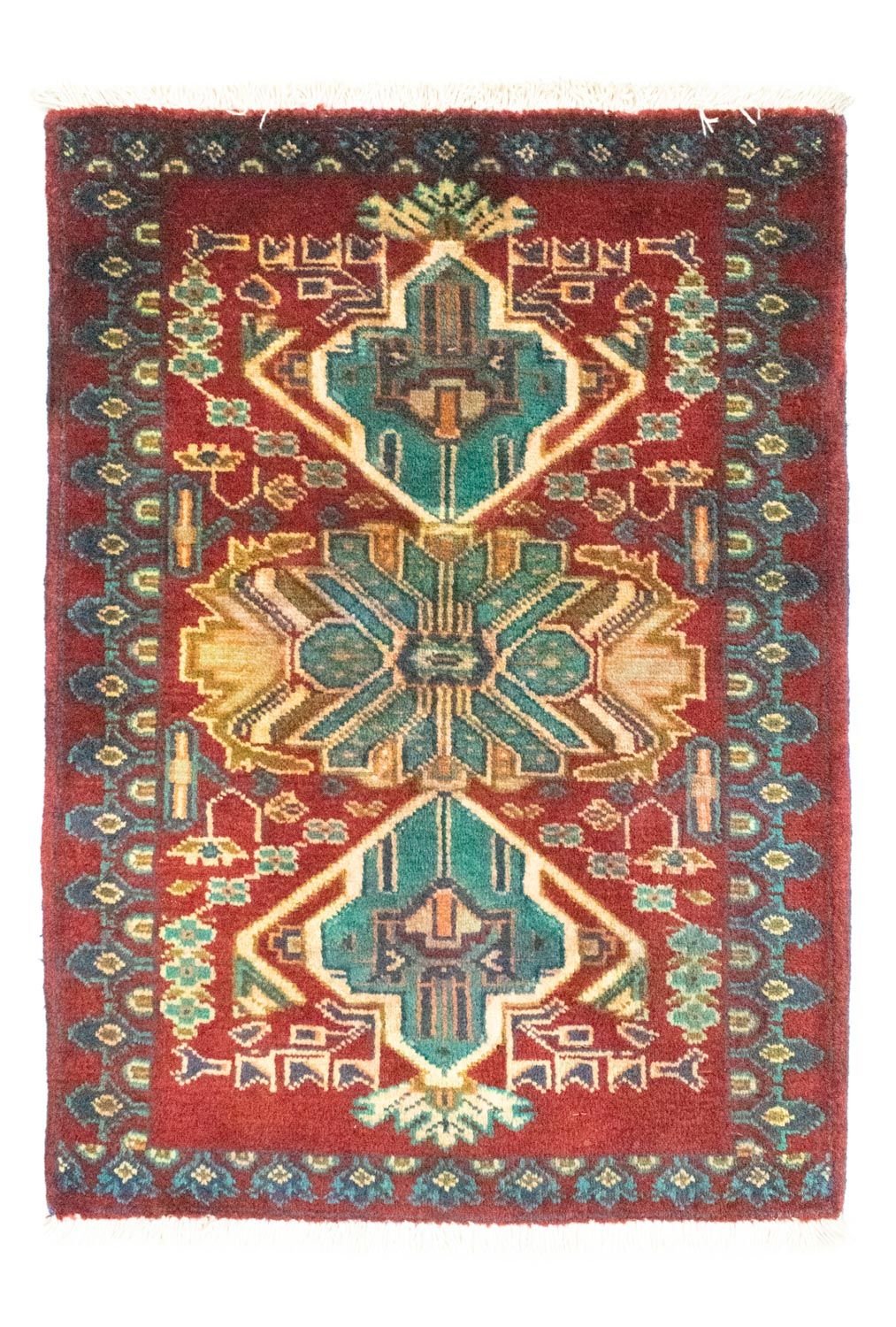 Tapis Turkaman - 89 x 63 cm - rouge