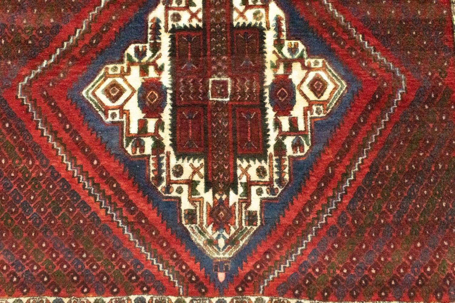 Tapis persan - Nomadic - 206 x 146 cm - rouge