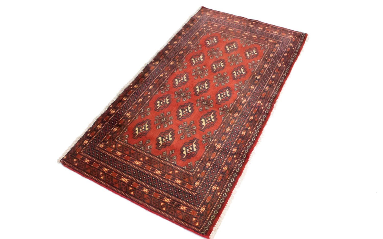 Tapis de couloir Tapis Turkaman - 100 x 50 cm - rouge