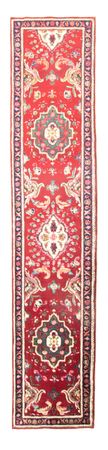 Corredor Tapete Persa - Tabriz - 417 x 85 cm - vermelho