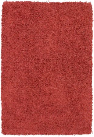 Tapis à poils longs - 165 x 121 cm - rouge