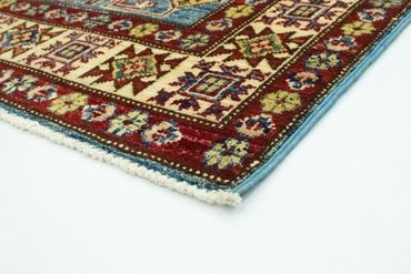 Tappeto Ziegler - Kazak - 132 x 79 cm - blu chiaro