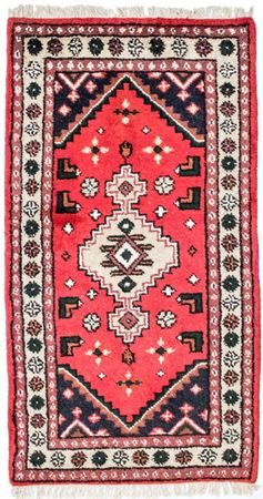 Alfombra oriental - 160 x 90 cm - rojo