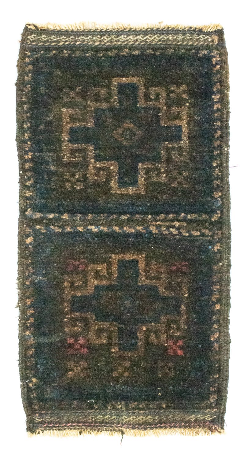 Afghansk teppe - 47 x 25 cm - blå