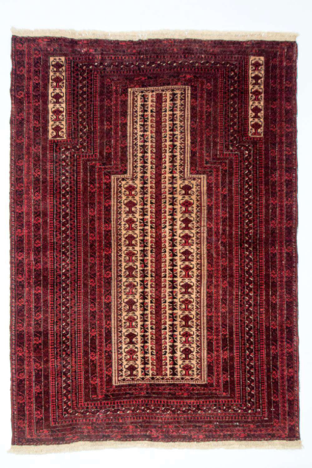 Balúčský koberec - 129 x 93 cm - červená