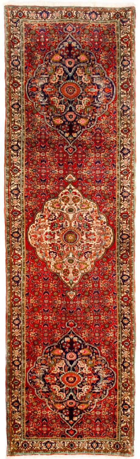 Runner Perser Rug - Bidjar - 294 x 86 cm - red