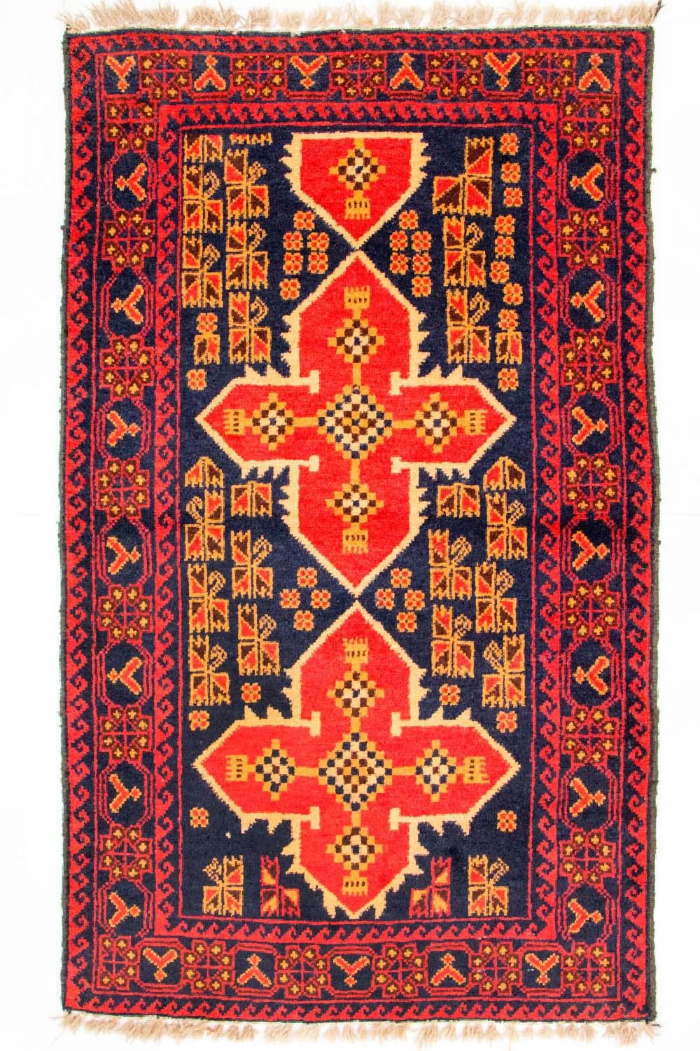 Tapis Belutsch - 136 x 80 cm - bleu