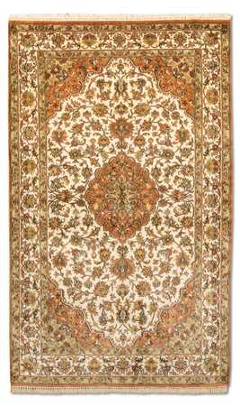 Jedwabny dywan - Kashmir Silk - 160 x 95 cm - beżowy