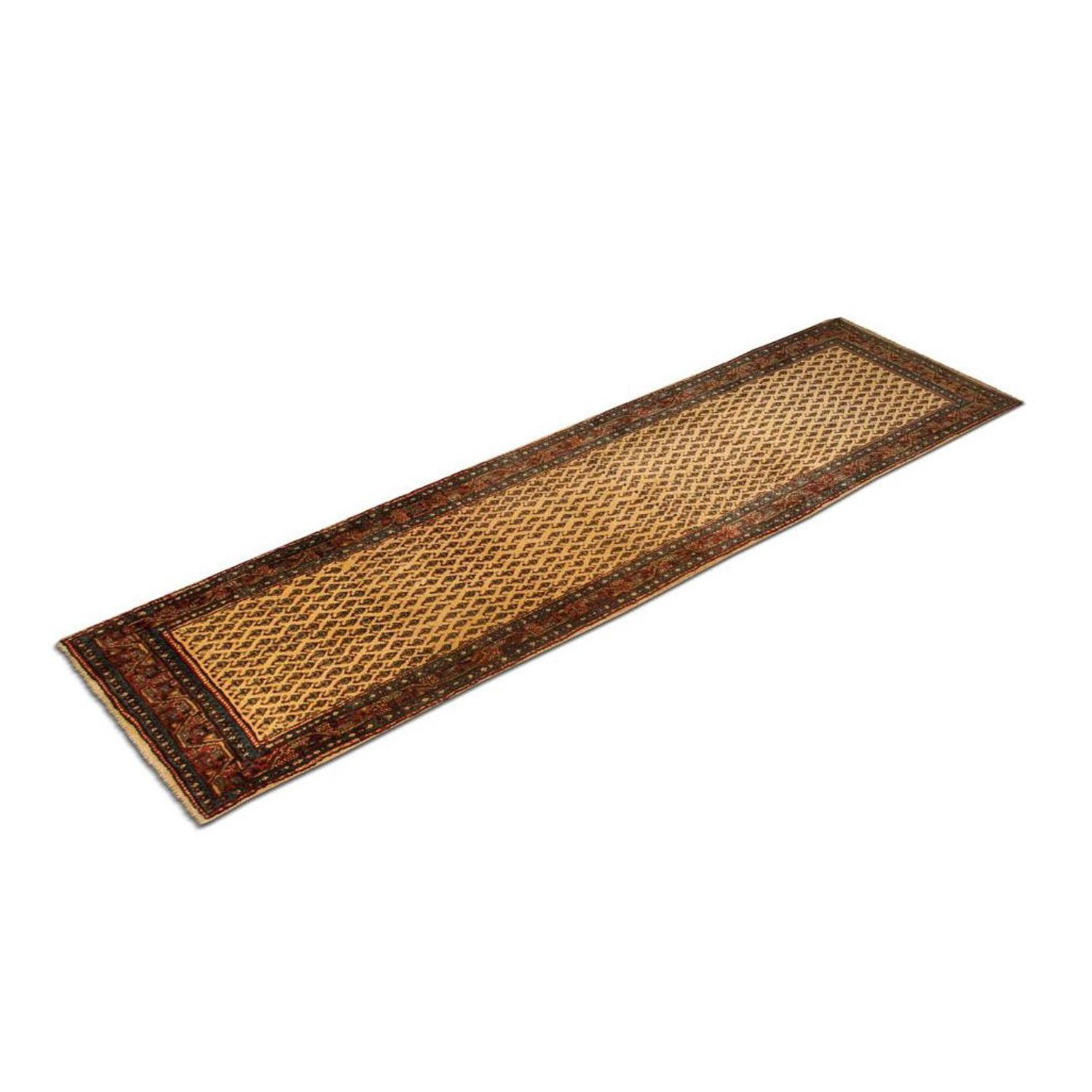 Tapis de couloir Tapis persan - Mir - 300 x 82 cm - or