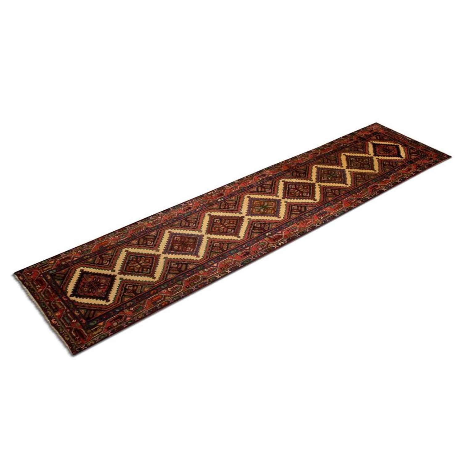 Løber Persisk tæppe - Nomadisk - 325 x 78 cm - brun