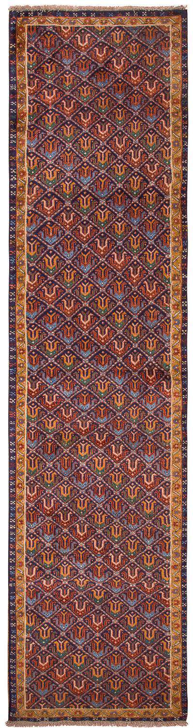 Løber Persisk tæppe - Nomadisk - 312 x 78 cm - flerfarvet