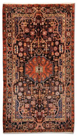 Tapis persan - Nomadic - 318 x 157 cm - bleu foncé