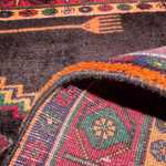Løber Persisk tæppe - Nomadisk - 411 x 143 cm - mørkeblå