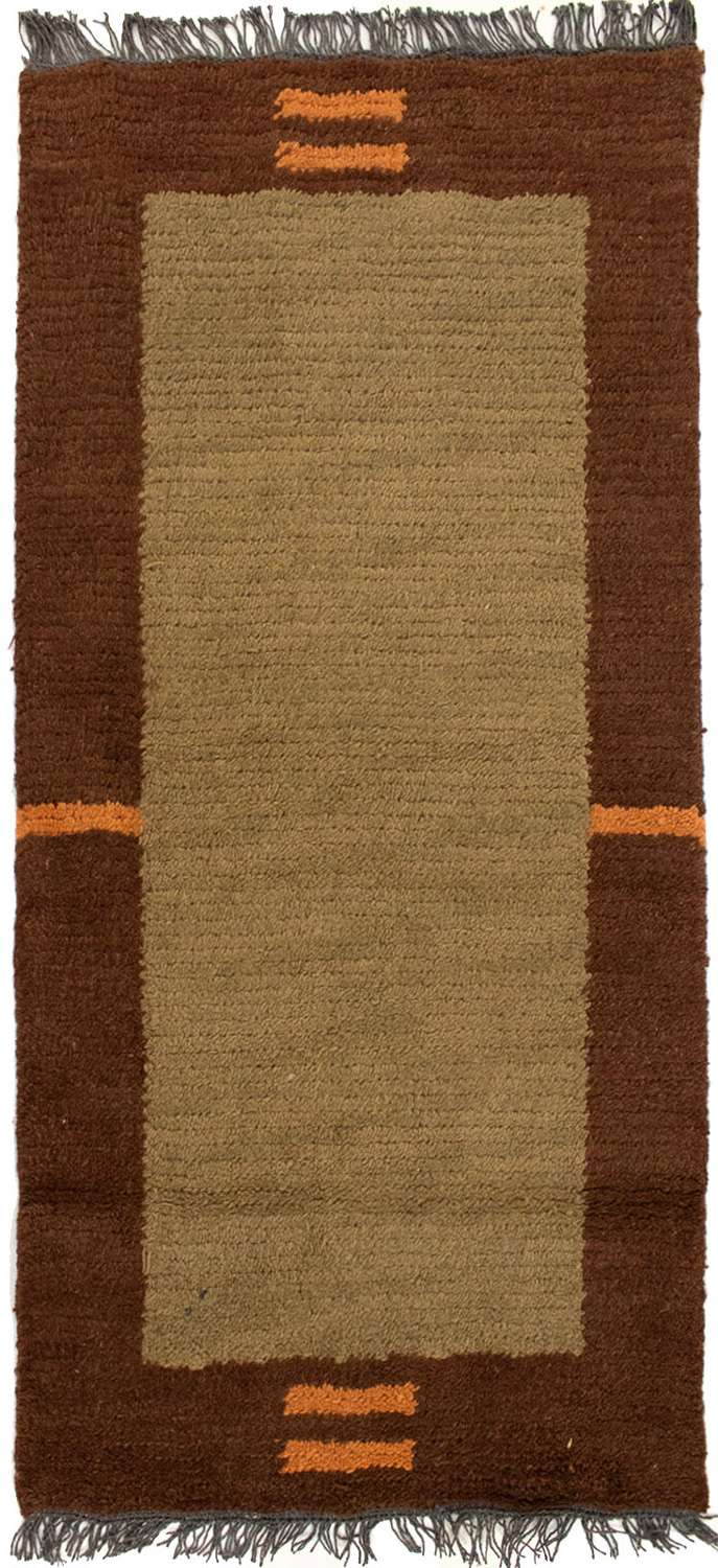 Tapis Népalais - 140 x 70 cm - marron