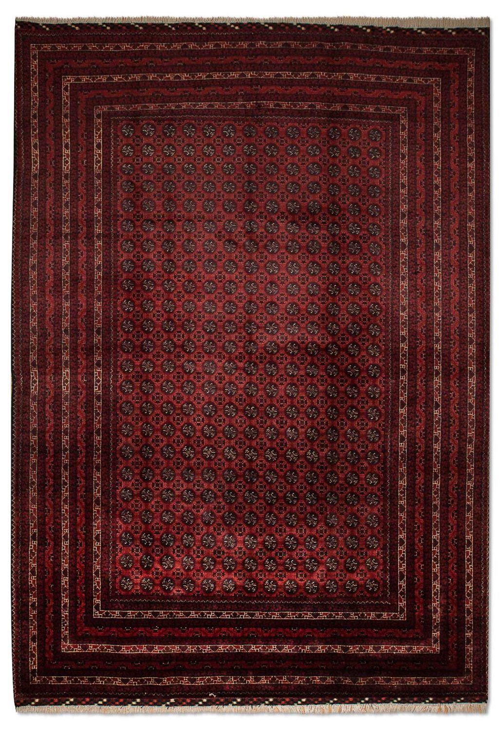 Tapis afghan - Boukhara - 299 x 195 cm - rouge