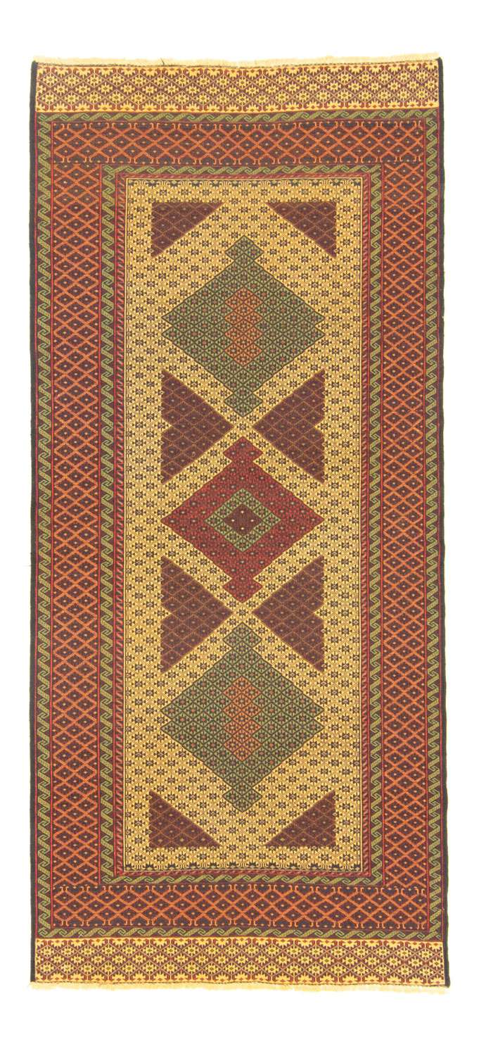 Runner Kelimský koberec - Orientální - 188 x 85 cm - oranžová