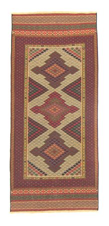 Tapis de couloir Tapis Kelim - Oriental - 191 x 88 cm - marron