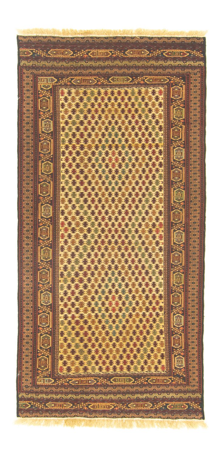 Kelim Carpet - orientalisk matta - 186 x 89 cm - brun