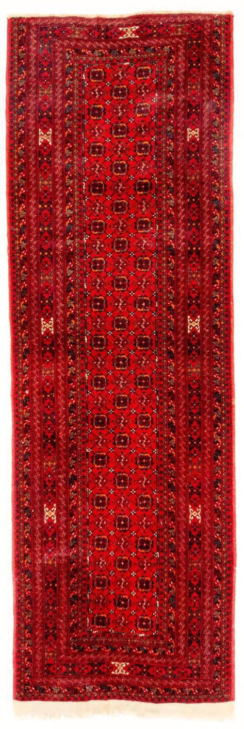 Runner Afghan Rug - Bukhara - 257 x 83 cm - red