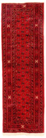 Tapis de couloir Tapis afghan - Boukhara - 257 x 83 cm - rouge