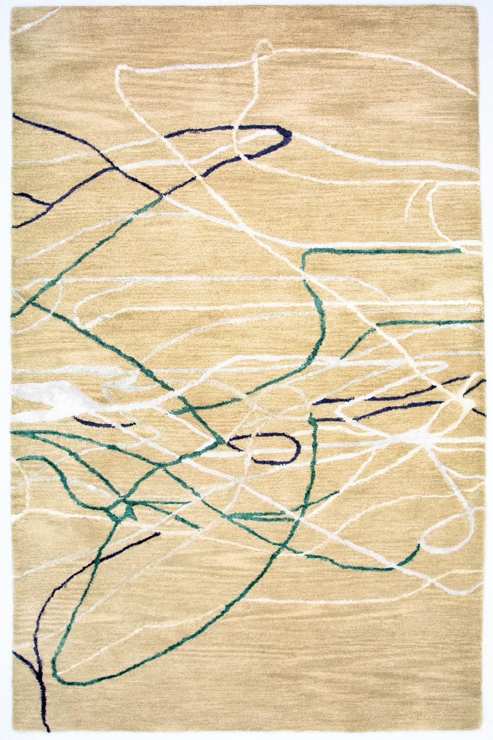 Alfombra de diseño - 242 x 153 cm - beige