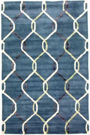 Designer tapijt - 240 x 153 cm - blauw