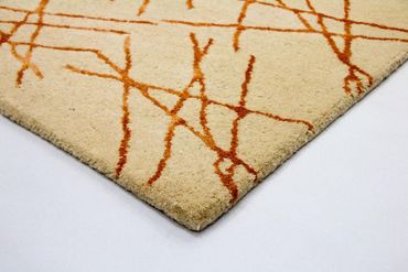 Designer teppe - 199 x 137 cm - beige