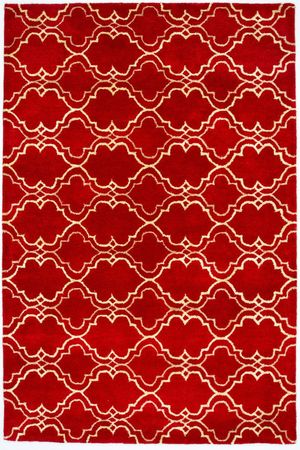 Wool Rug - 240 x 152 cm - red