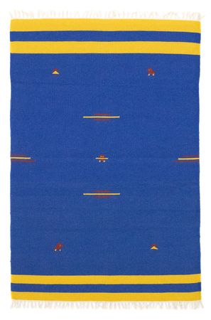 Kelim tapijt - Trendy - 180 x 120 cm - blauw