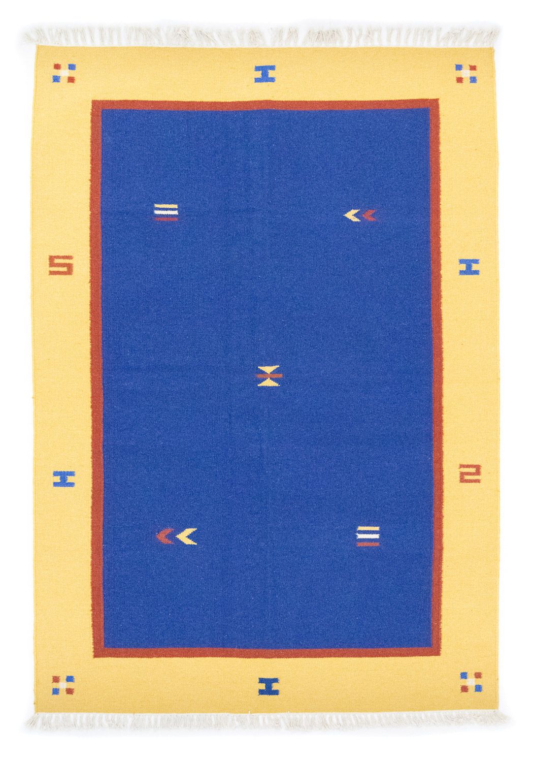 Tapis Kelim - Tendance - 200 x 140 cm - bleu