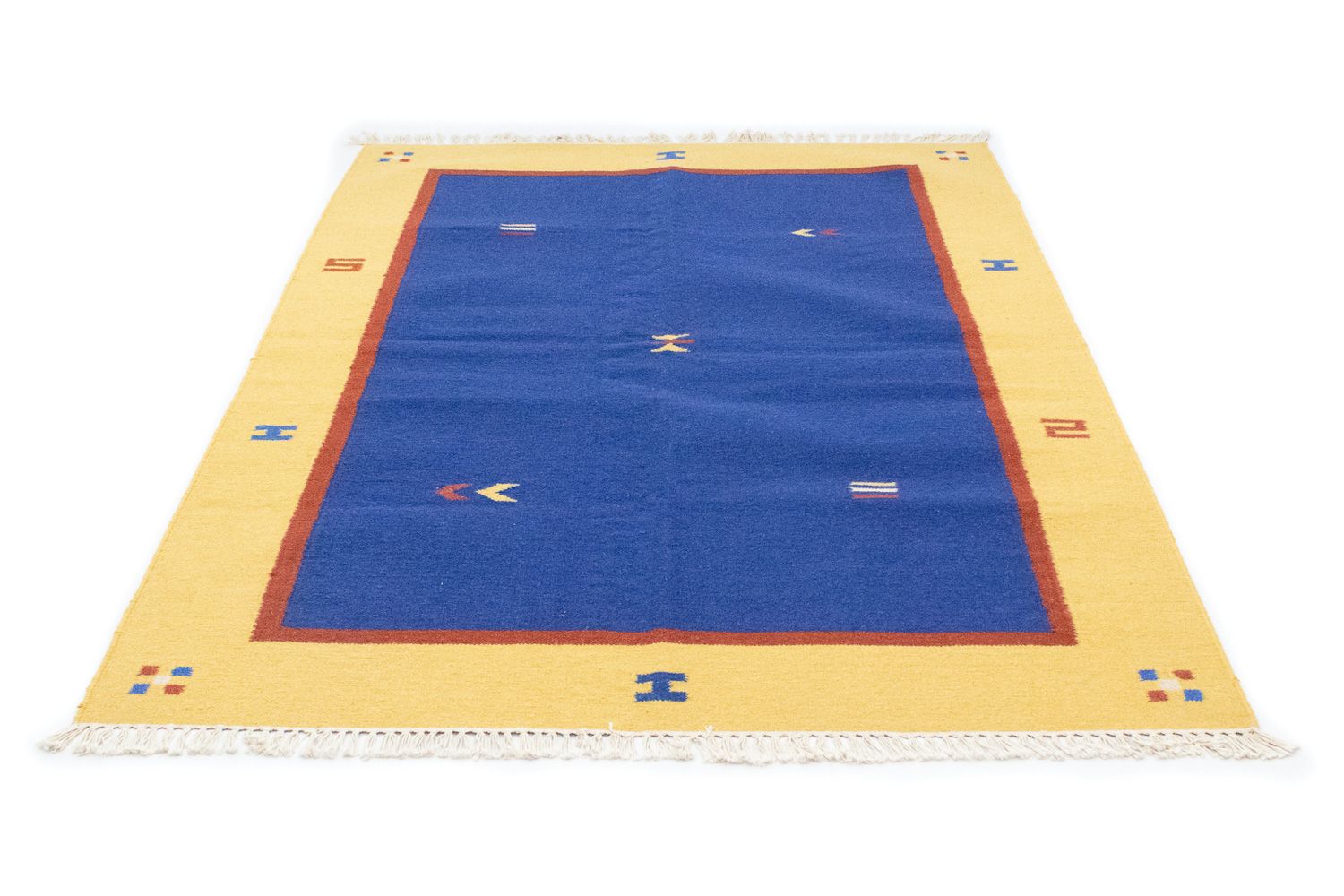 Tapis Kelim - Tendance - 200 x 140 cm - bleu