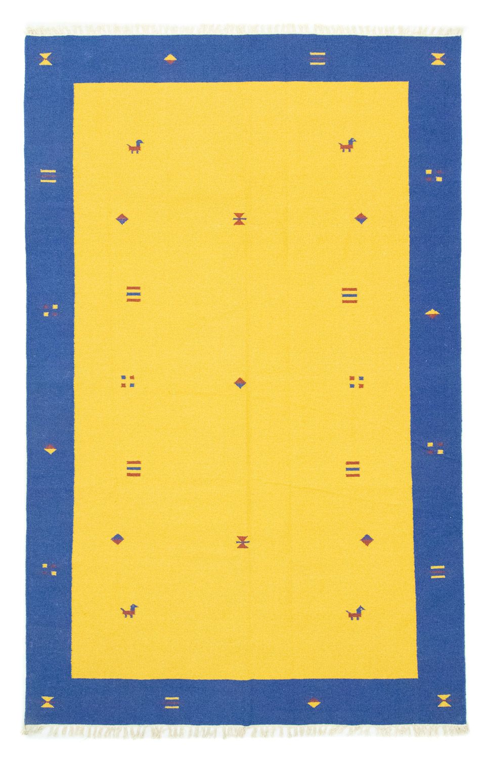 Alfombra Kelim - Tendencia - 300 x 200 cm - amarillo