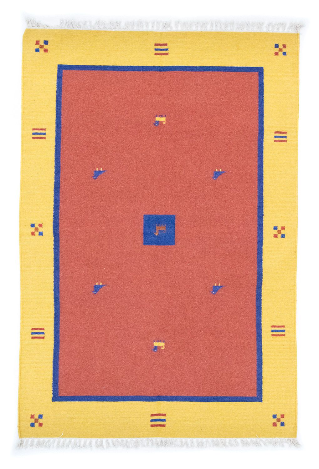 Kelim Rug - Trendy - 200 x 140 cm - red