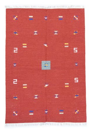 Tapis Kelim - Tendance - 200 x 140 cm - rouge