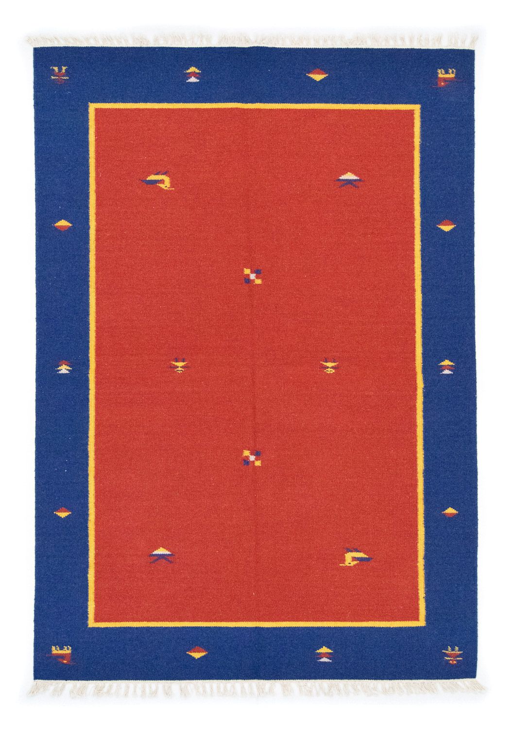 Tapis Kelim - Tendance - 200 x 140 cm - rouge