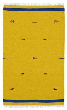 Tapis Kelim - Tendance - 180 x 120 cm - jaune