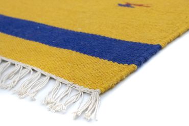 Tapis Kelim - Tendance - 180 x 120 cm - jaune