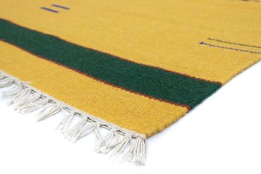 Alfombra Kelim - Tendencia - 180 x 120 cm - amarillo