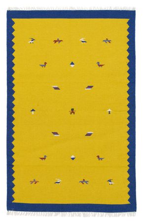 Tapis Kelim - Tendance - 180 x 120 cm - jaune