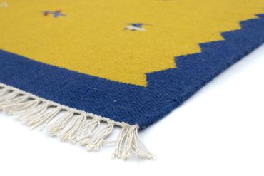 Tapis Kelim - Tendance - 180 x 120 cm - jaune