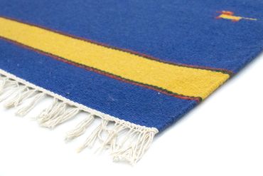 Tapis Kelim - Tendance - 180 x 120 cm - bleu