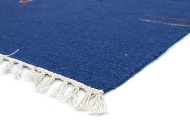 Tapis Kelim - Tendance - 180 x 120 cm - bleu