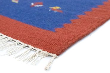 Tapis Kelim - Tendance - 180 x 120 cm - bleu