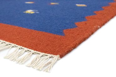 Tapis Kelim - Tendance - 180 x 120 cm - bleu