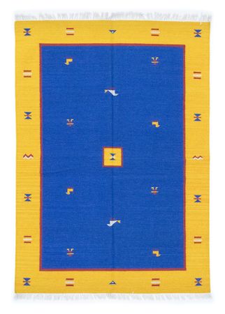 Tapis Kelim - Tendance - 200 x 140 cm - bleu