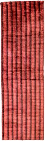 Tapis de couloir Tapis en viscose - 203 x 63 cm - rouge