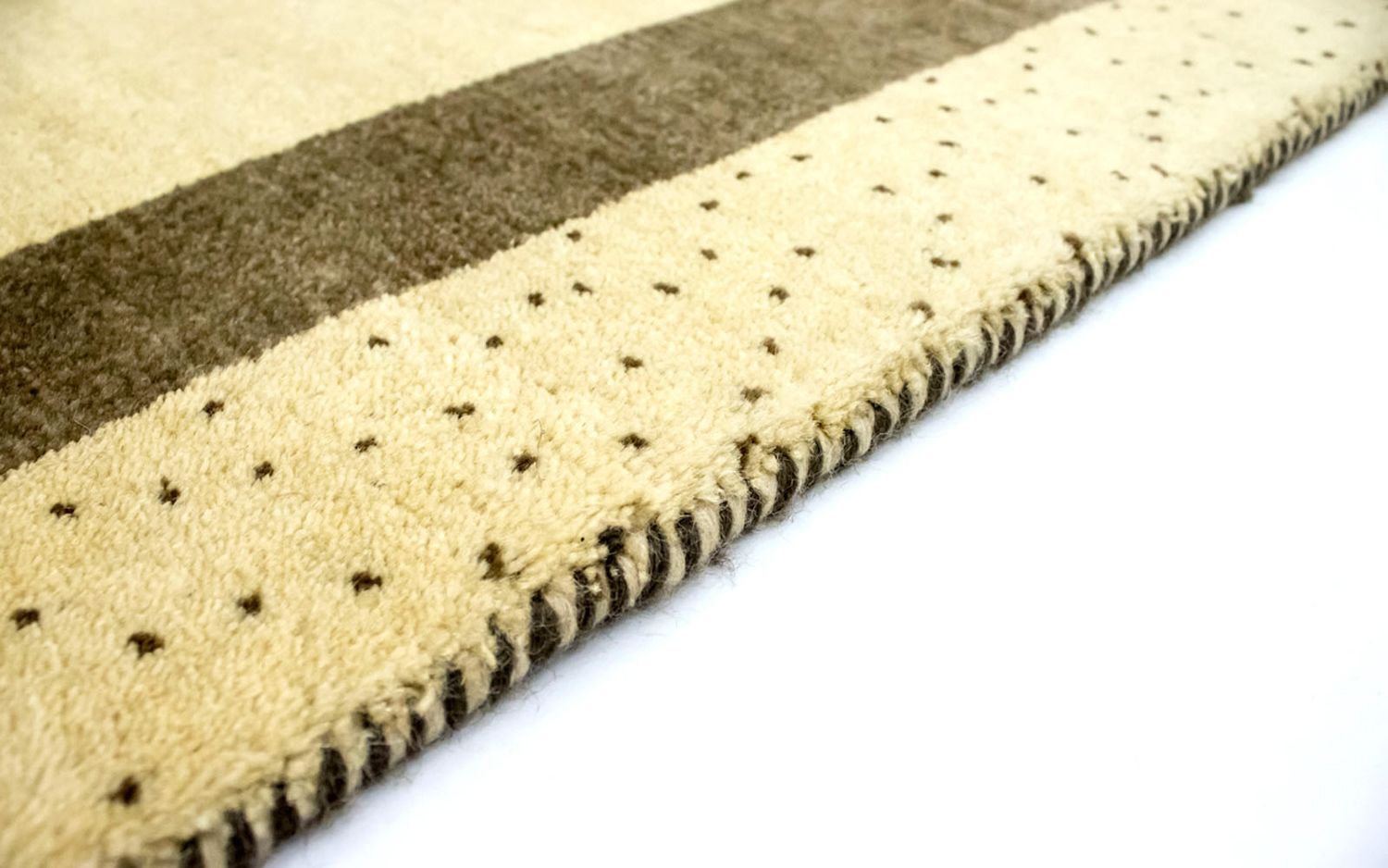 Gabbeh Tæppe - Loribaft Persisk - 184 x 122 cm - beige